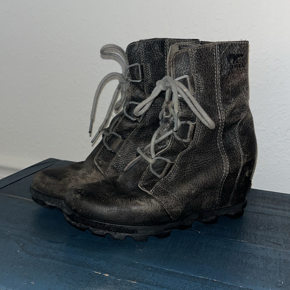 Sorel Joan of Arc Wedge II Boots Quarry Size 8.5 - Picture 3 of 12